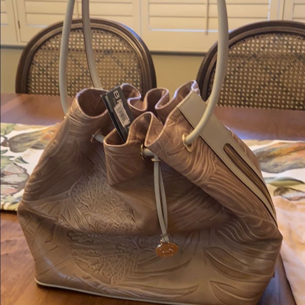 Brahmin Havana Trina drawstring bag.
